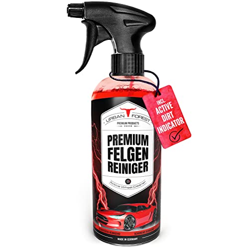Felgenreiniger zur Felgenpflege | Professionelle Felgen-Reinigung für Alufelgen & Stahlfelgen 1 Liter | Autopflege für Sommer-Reifen/Winter-Reifen | Premium Felgen Reiniger | URBAN Forest