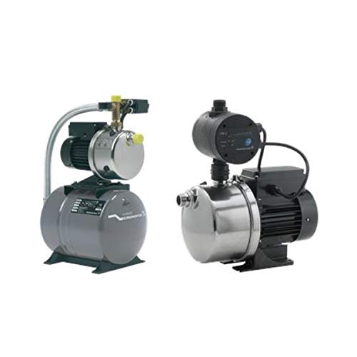 Grundfos 4651BPBB Hauswasserwerk JP5, Druckbehälter Volumen 24L, Pumpengehäuse: Nichtrostender Stahl (Maximaler Betriebsdruck: 6 bar, Nennspannung: 1 x 220V - 240V, Laufrad: Edelstahl)