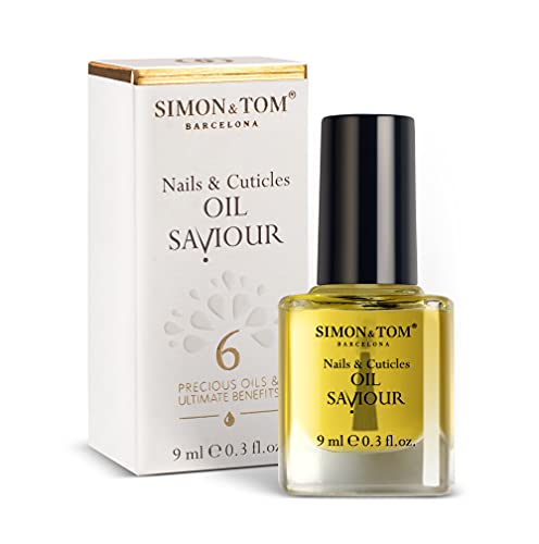 Simon&Tom - Nail Oil Saviour - Nagel und Nagelhaut Reparaturöl - 9 ml - Mit 100% Bio Öle - Regeneriert und fördert das Wachstum - Für natürliche und Acrylnägel - Vegan - Parabenfrei - Made in Spain