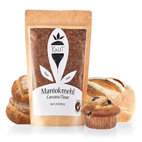 Ruut Maniokmehl / 100% Natürlich / Paleo / Vegan / Glutenfreies Mehl / 1000 g / Nussfrei Backen / Gesundes Brot Backen / Getreidefrei / Autoimmun Ernährung (AIP) / low-FODMAP / Ohne Zusätze