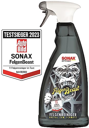 SONAX FelgenBeast (1 Liter) entfernt selbst biestige Verschmutzungen auf allen polierten, verchromten und matten Stahl- & Leichtmetallfelgen | Art-Nr. 04333000